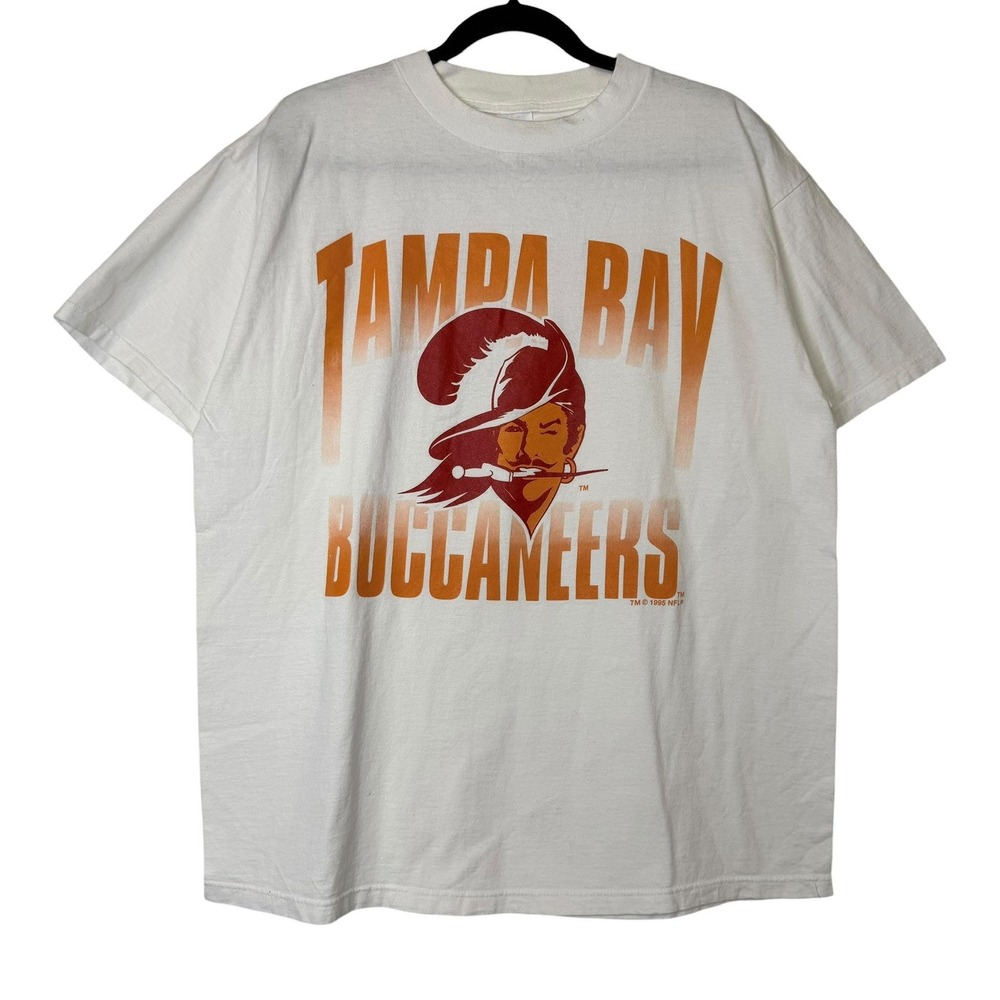 Vintage Tampa Bay Buccaneers Shirt Mens XL White NFL Football Creamsicle 90s